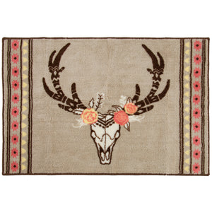 floral bath mat