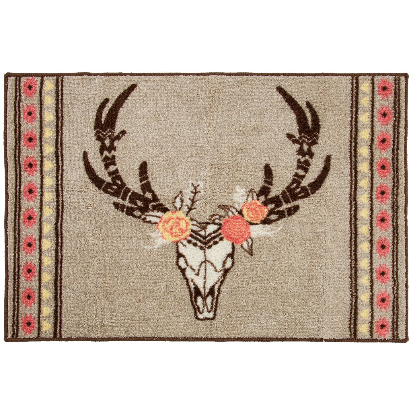 floral bath mat