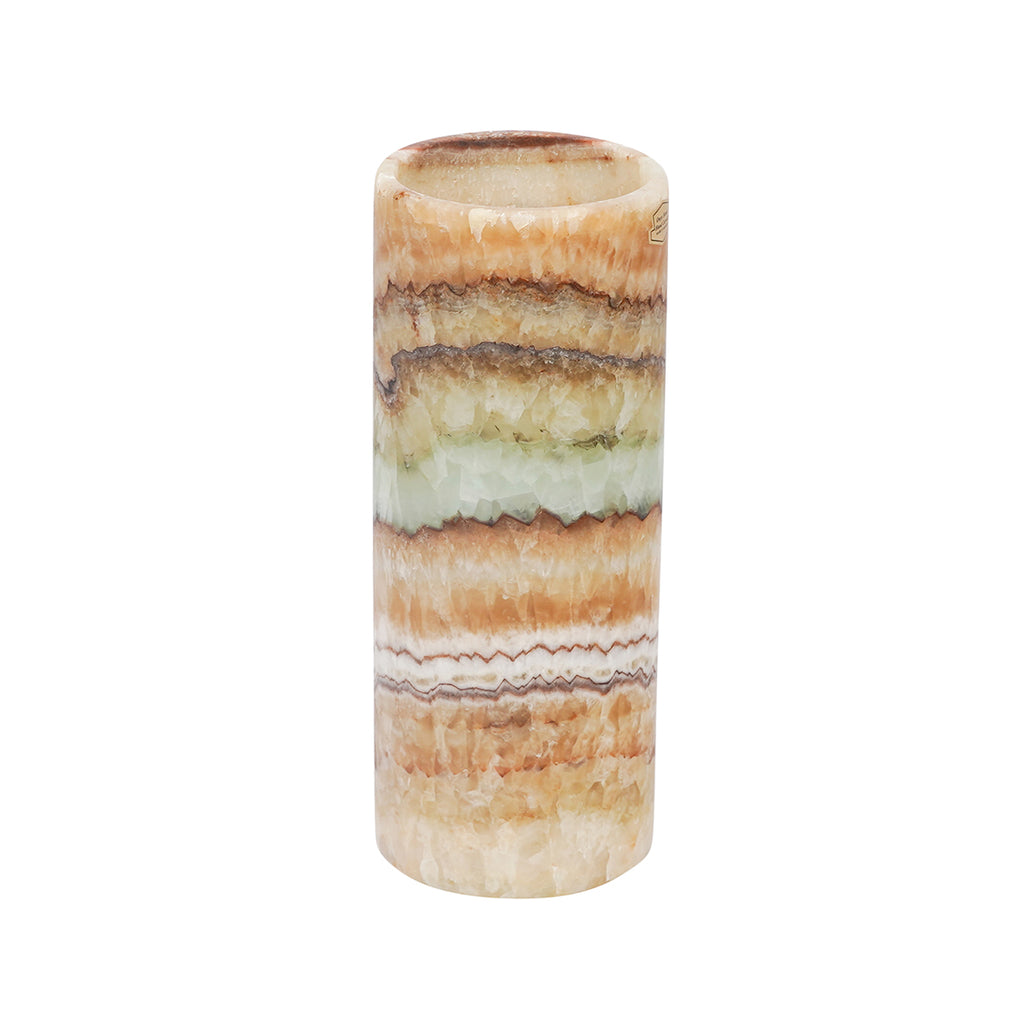 Small Aqua Cylinder Smooth Edge Lamp
