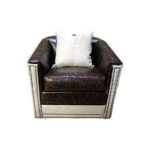 Load image into Gallery viewer, Snowmass Leather Swivel Glider