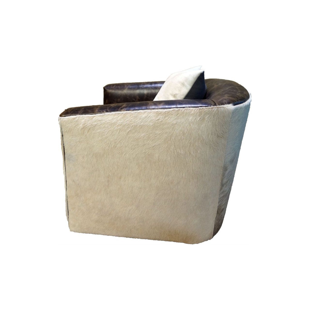 Leather Swivel Glider