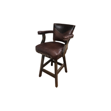 Load image into Gallery viewer, Split Rail Leather Barstool