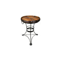Reclaimed Tequila Barrel Top Side Table