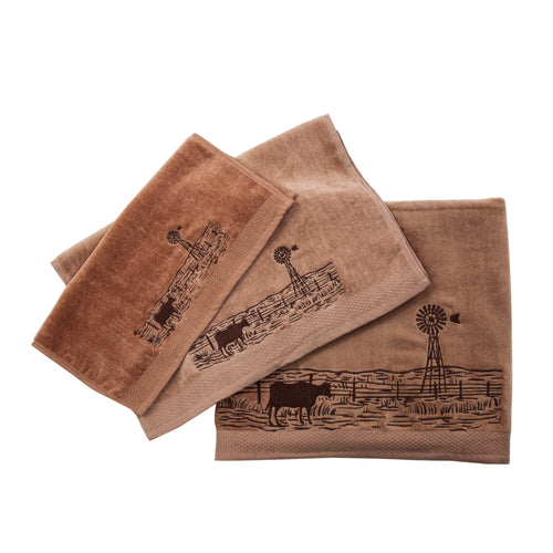 Embroidered Windmill 3 PCS Towel Set