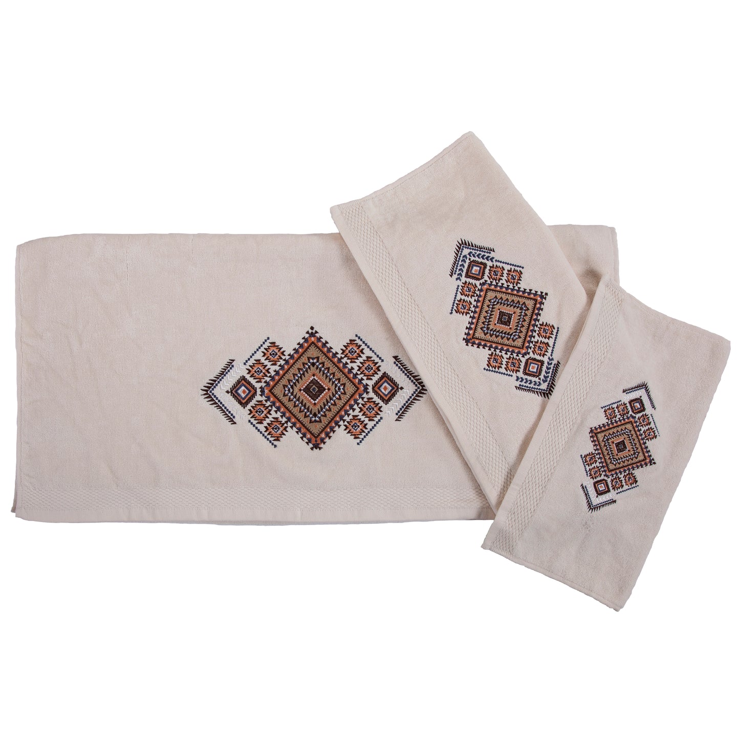 Sedona Aztec Embroidery Bath Towel Set