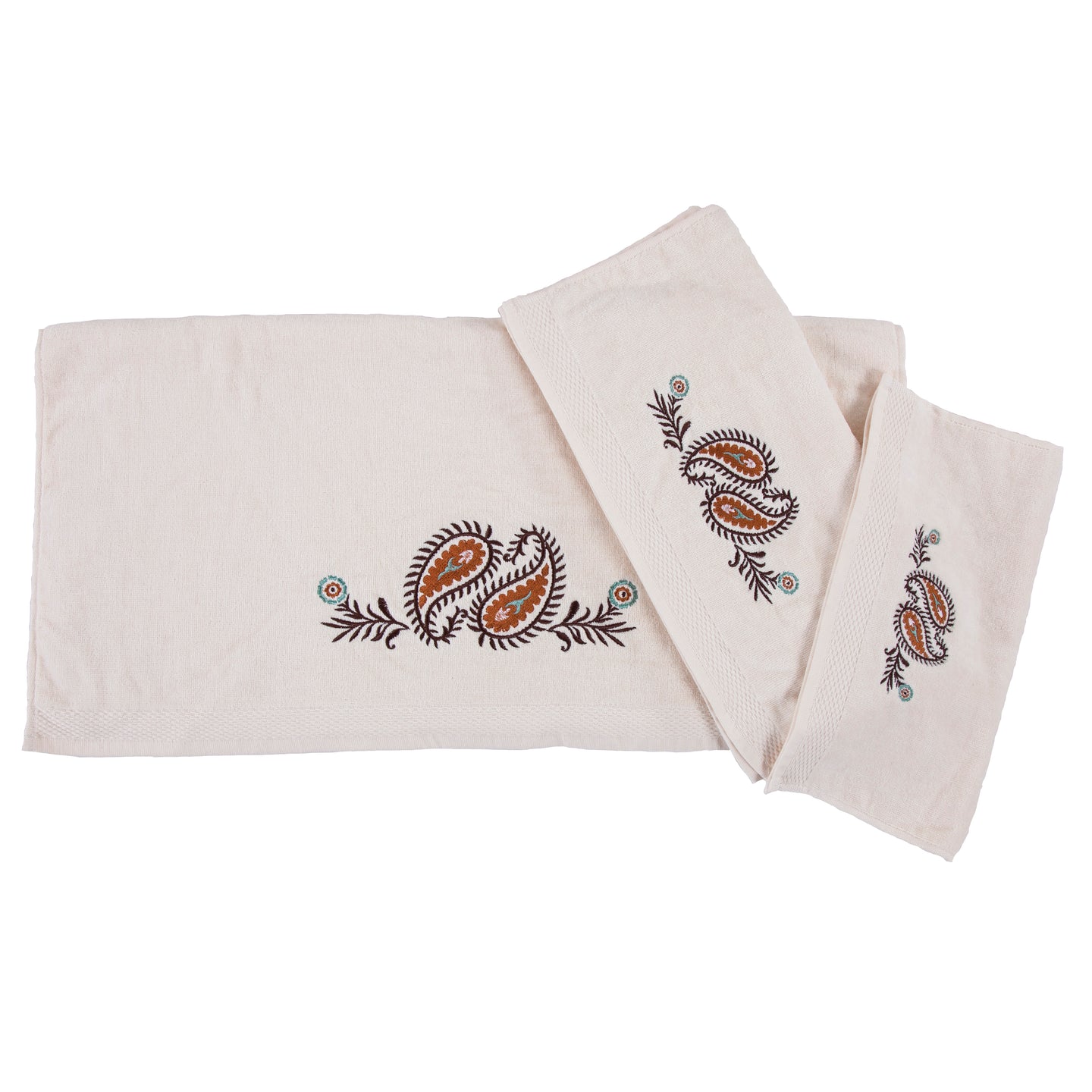 Rebecca Embroidered Western Paisley Bath Towel