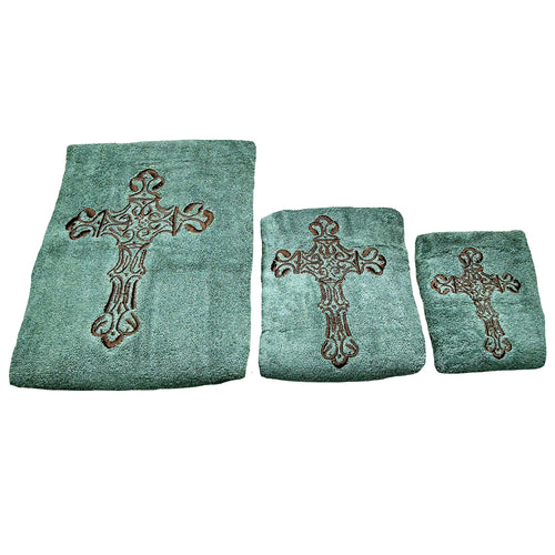 Embroidered Cross Towel Set