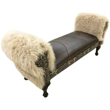 Load image into Gallery viewer, tibetan sheepskin bench