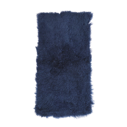 Tibetan Sheep Throw - Nautical Blue