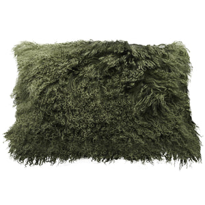 Tibetan Sheep Throw Pillow - Olive