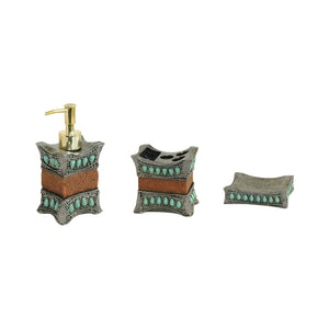 Turquoise 3 PCS Bath Accessory Set