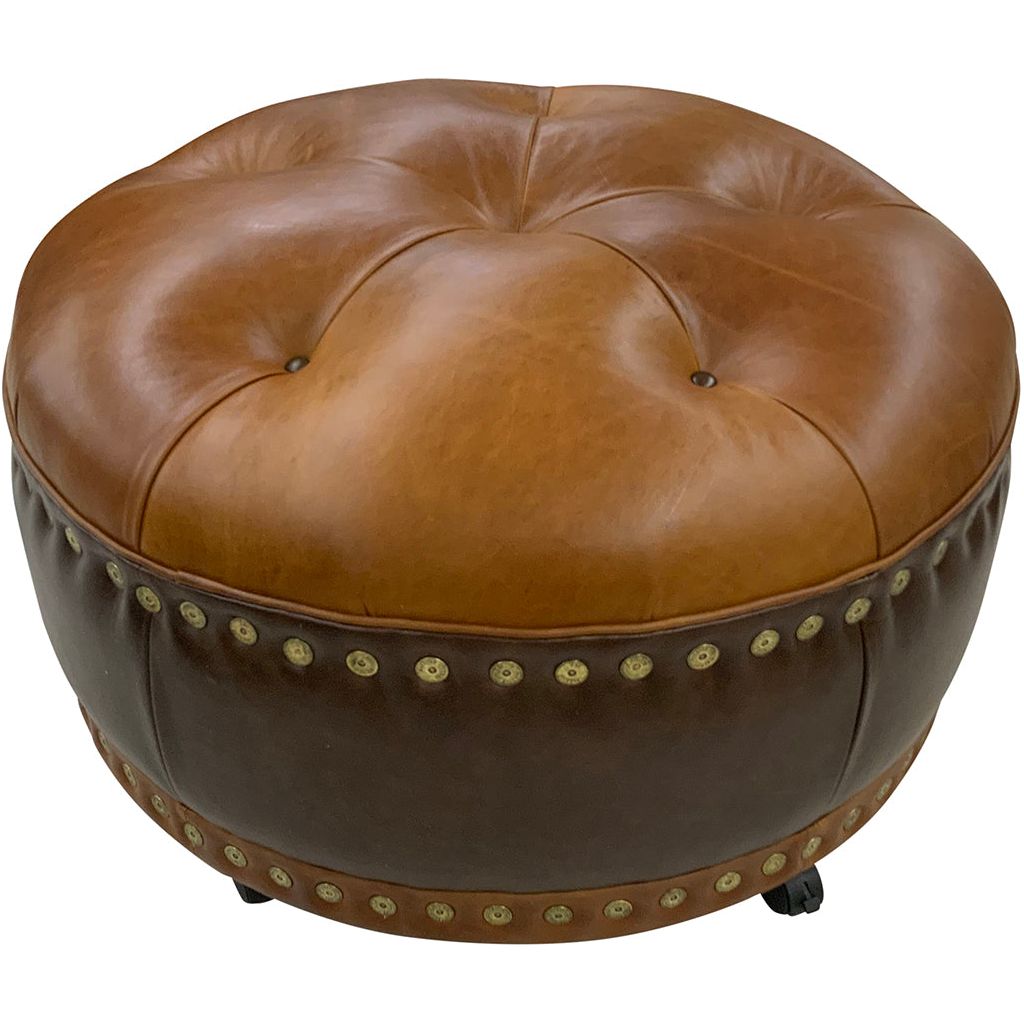 winchester leather ottoman