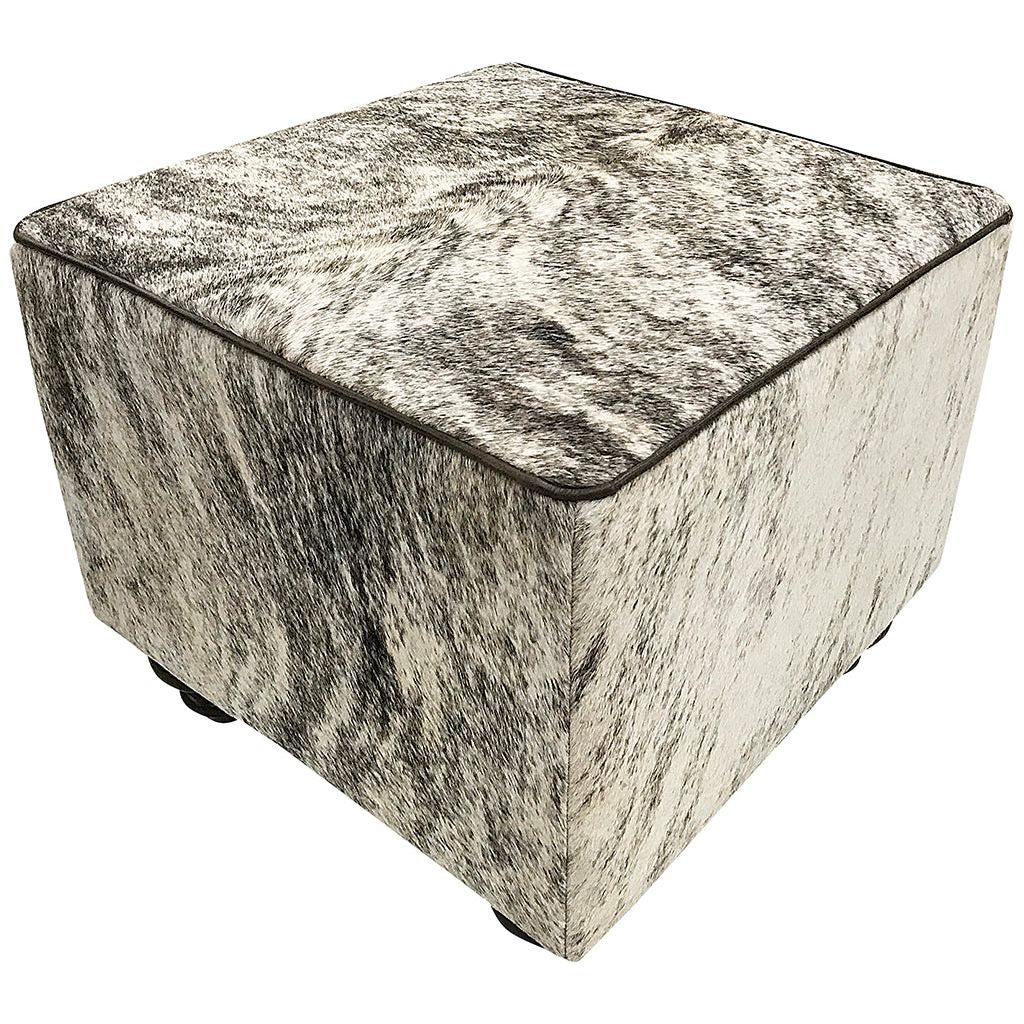 Cowhide Cube Light Exotic ottoman