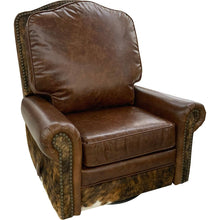 Load image into Gallery viewer, Vaquero King Cowhide Swivel Glider Recliner