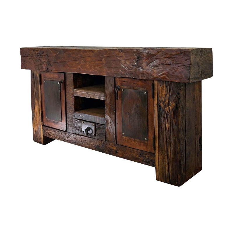 reclaimed wood credenza