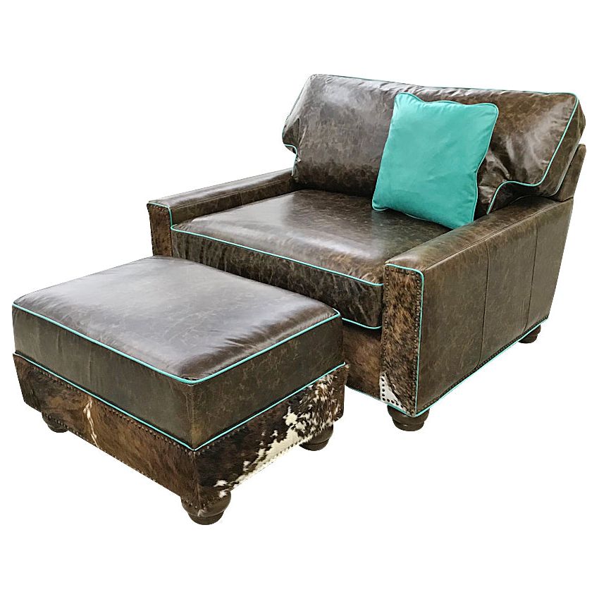 Salado Square Arm Cowhide Chair