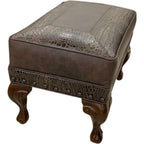 Classic Croc Leather Ottoman