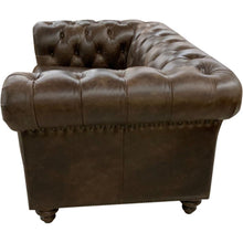 Load image into Gallery viewer, leather chesterfield loveseat