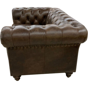 leather chesterfield loveseat