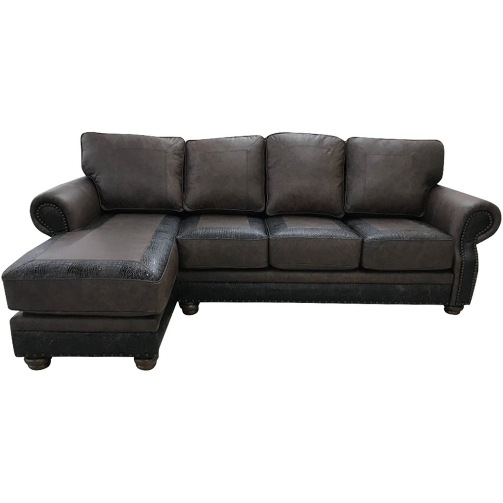Split Rail Sectional w/Chaise Lounge