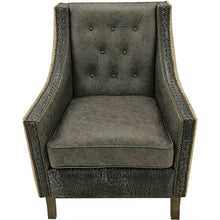 Load image into Gallery viewer, gray leather chair