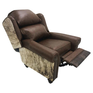 rustic leather recliner