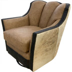 Telluride Contemporary Western Channelback Swivel Glider