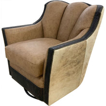 Load image into Gallery viewer, Telluride Contemporary Western Channelback Swivel Glider