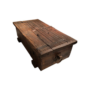 Reclaimed Wood Storage Coffee Table W Key