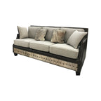 Adrian Contemporary Western Cowhide Sofa - Birch