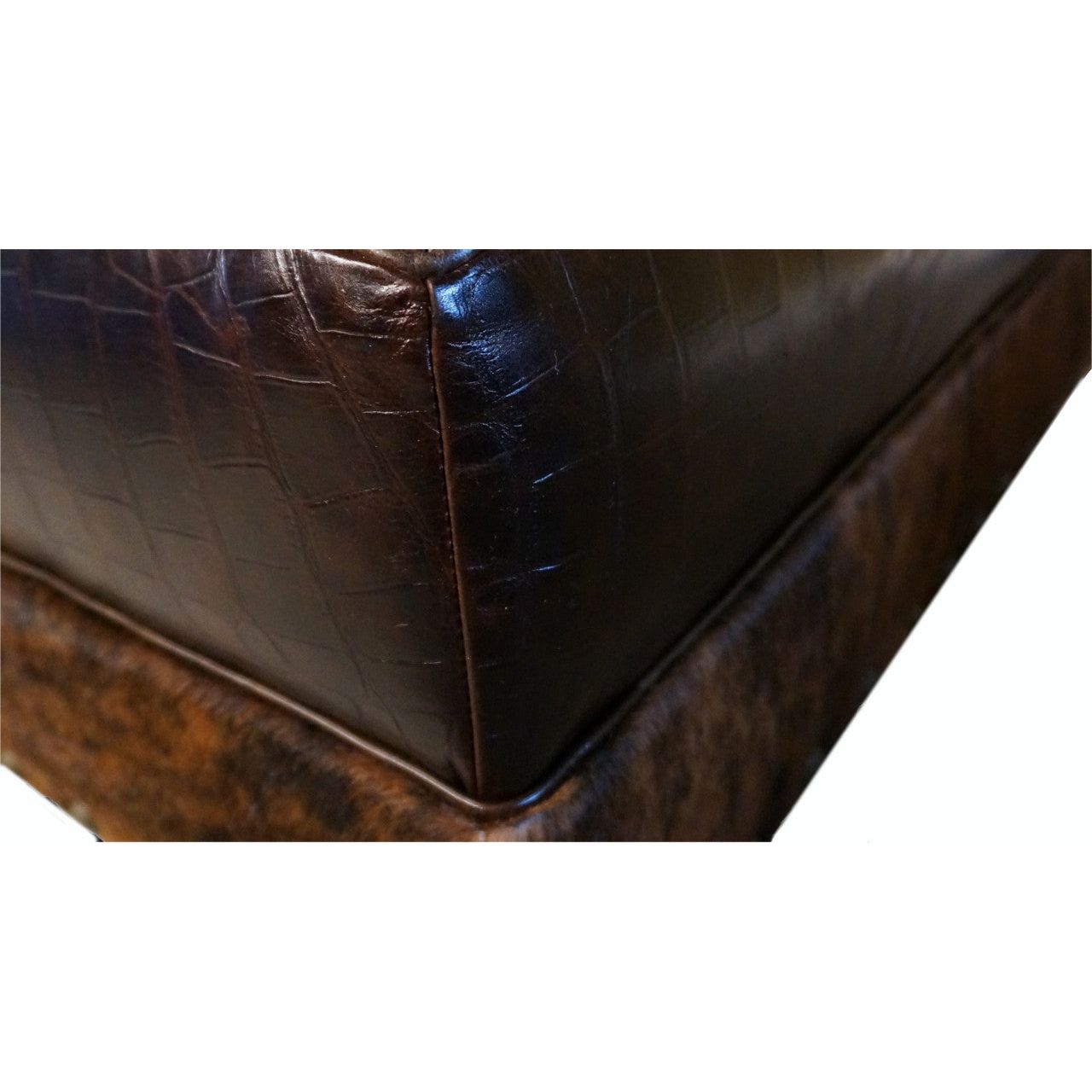 Rectangle Leather Ottoman