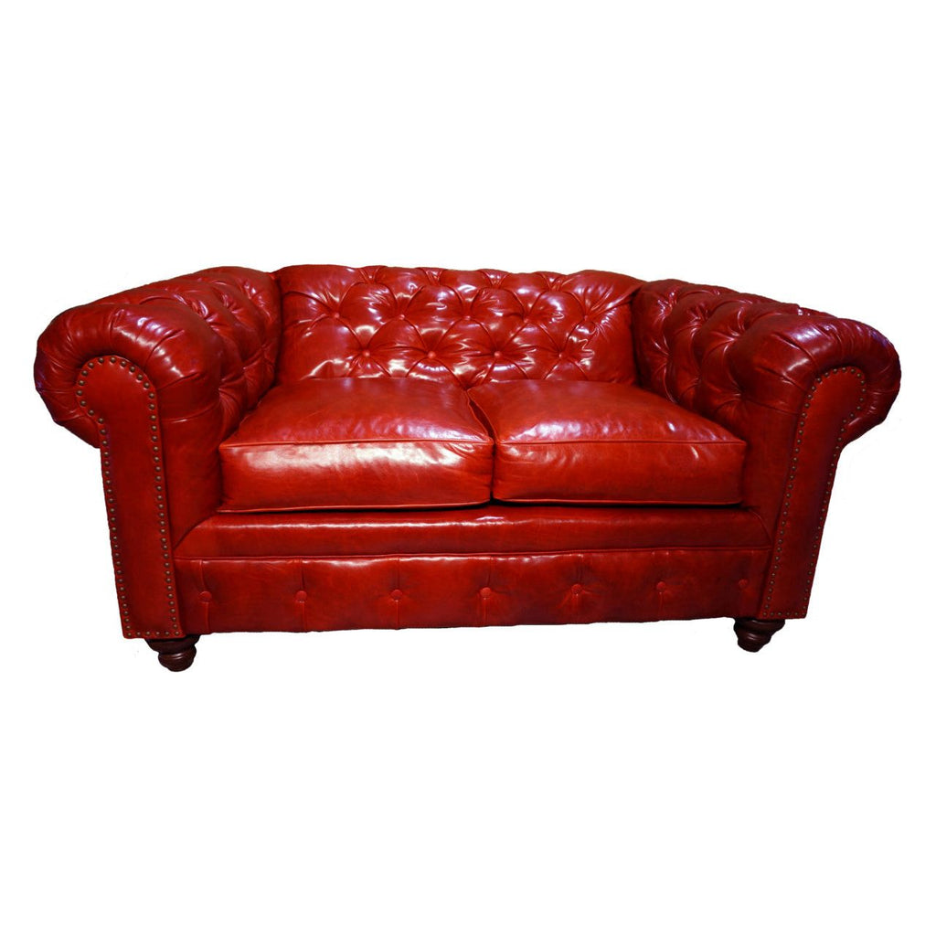 Roja  Leather Love Seat