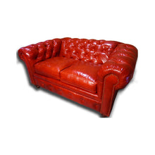 Load image into Gallery viewer, top grain leather loveseat